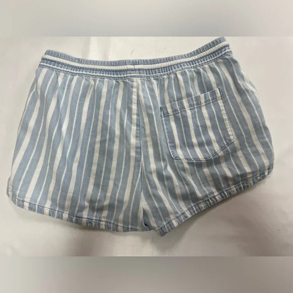 Aerie blue and white stripper cotton shorts, ver soft and light weight. - Picture 3 of 5